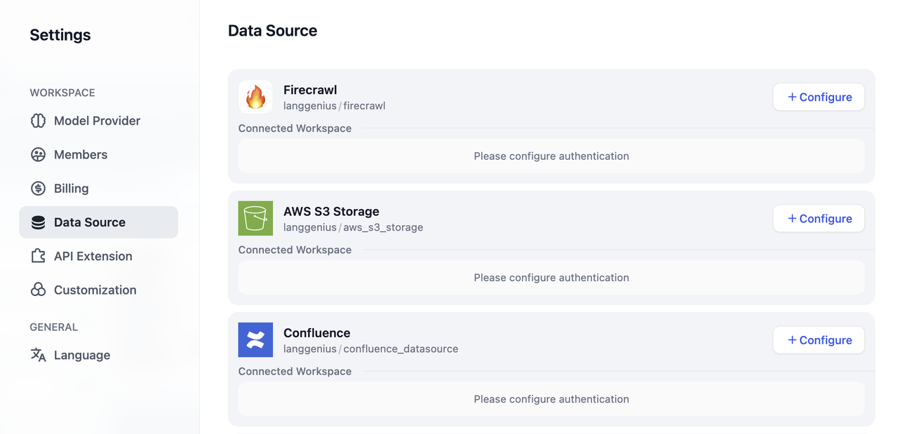 Settings Authorization